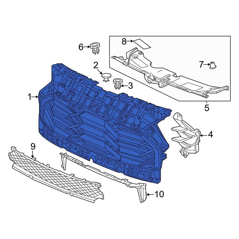 HO1200263 Front Upper Grille