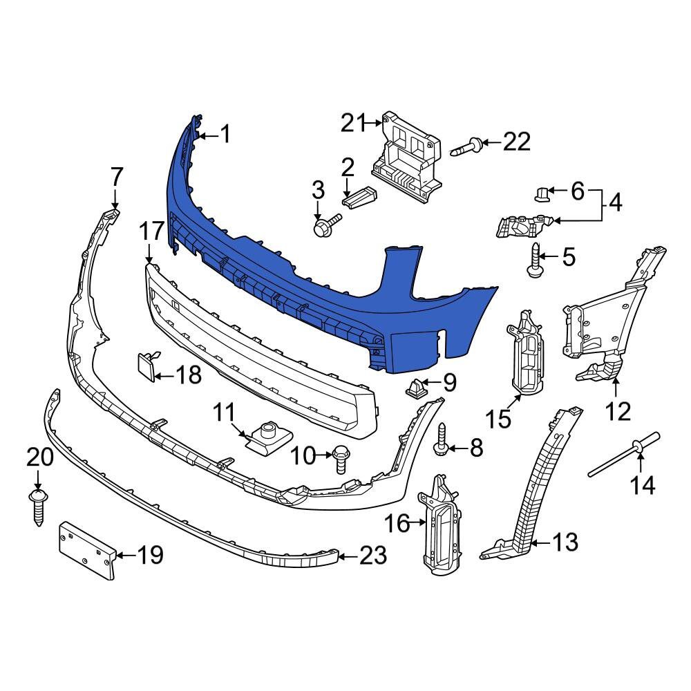 KI1014122 Front Upper Bumper Cover