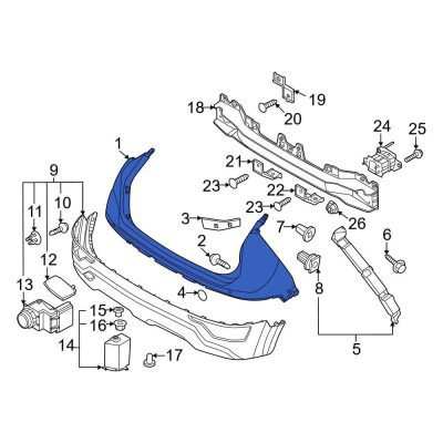 KI1014124 Front Upper Bumper Cover