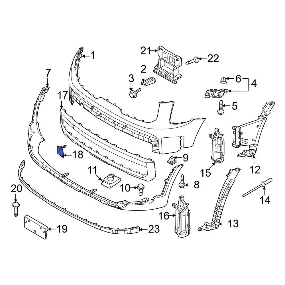 KI1029109 Front Bumper Tow Hook Cover