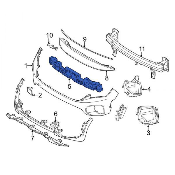 KI1070192C Front Bumper Impact Absorber