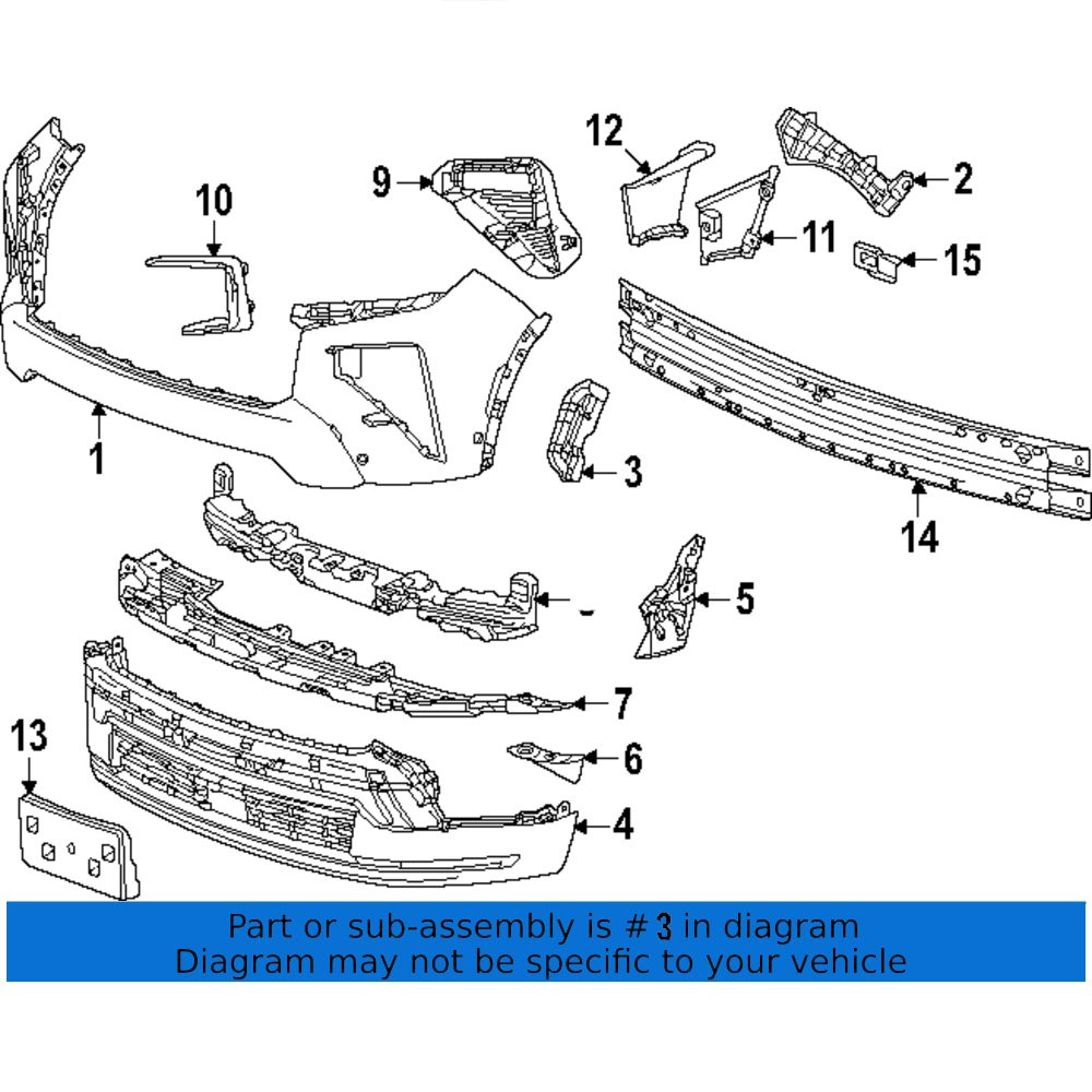 GM1039318 Passenger Side Front Bumper Insert
