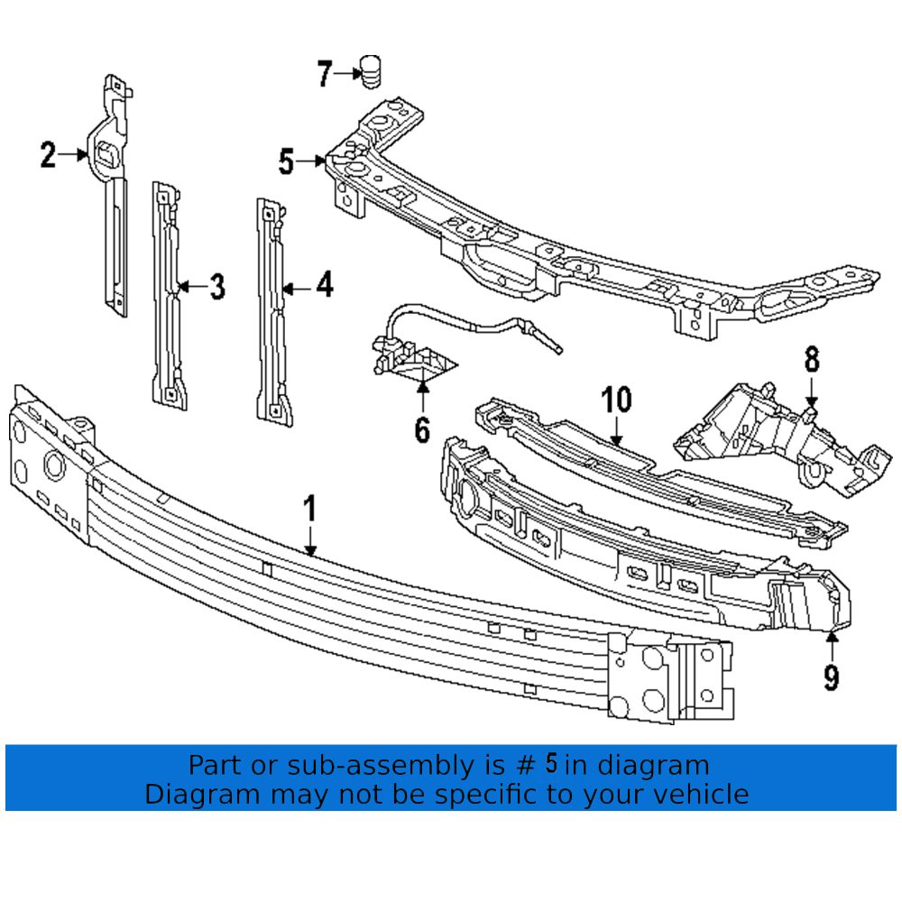GM1041182 Front Bumper Cover Support