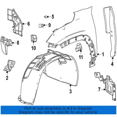 GM1244140 Driver Side Fender Brace