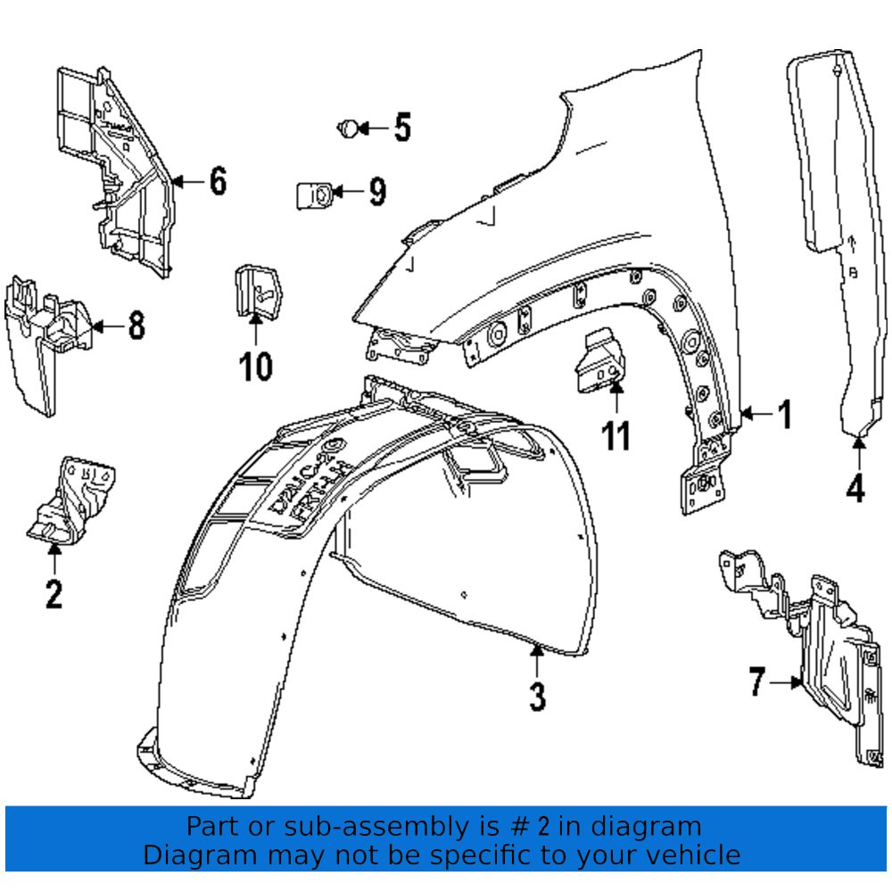 GM1244140 Driver Side Fender Brace